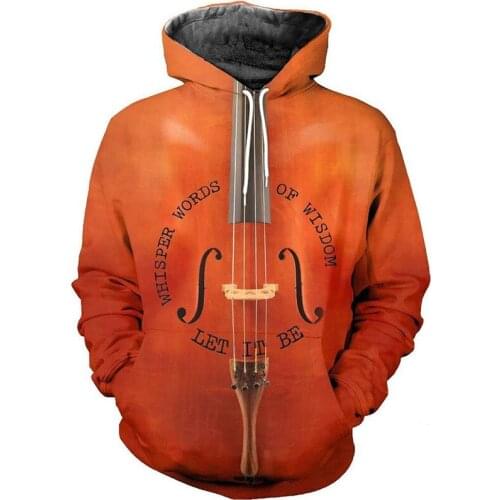 New fashion hoodie 3D all-printed cello zipper hoodie for men and women autumn and winter street sweatshirt