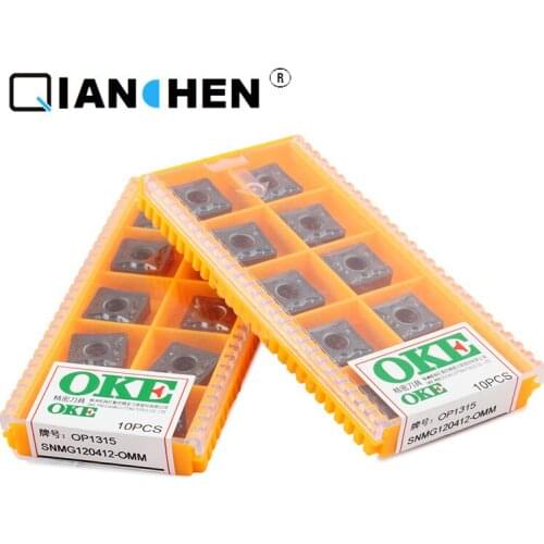 OKE 10pcs/lot High Precision High Performance High Strength CNC SNMG120412-OMM OP1315 Industry Carbide Inserts Hard Alloy