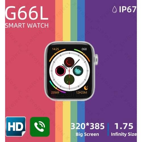 Original smart watch G66L smartwatch Dial Bluetooth Call Mens watches Heart Rate reloj PK iwo 8 12 W34 X7 X6 W46 Z15 HW12 G65L