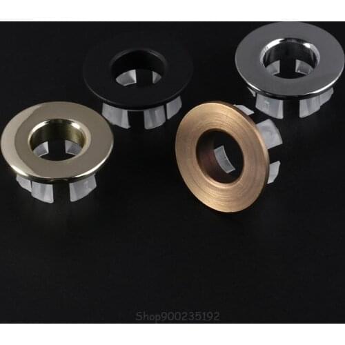 Durable Bathroom Basin Sink Overflow Cover Six-foot Round Insert Chrome Ring Hole Cap Jy29 20 Dropship
