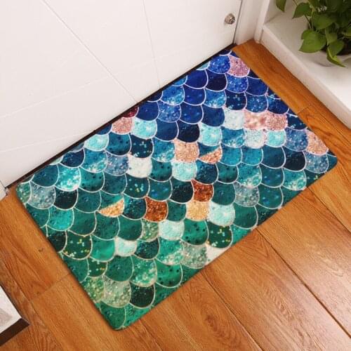 Anti-Slip Carpets Fashion Ideas Color Geometry Print Mats Bathroom Floor Kitchen Rugs 40x60or50x80cm Doormat for Entrance Door