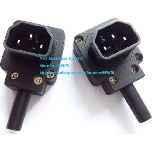 90 Degree Angled Power C14 Plug,IEC 320 C14 Down Angle Male Plug AC Power Rewirable Cord Connector/Free DHL Shipping/100PCS