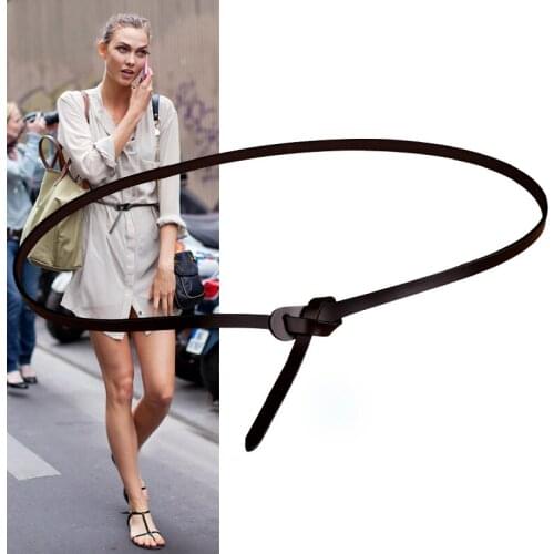 Genuine leather Womens alloy double ring buckle fashion adjustable belt retro punk ladies dress jeans student belts