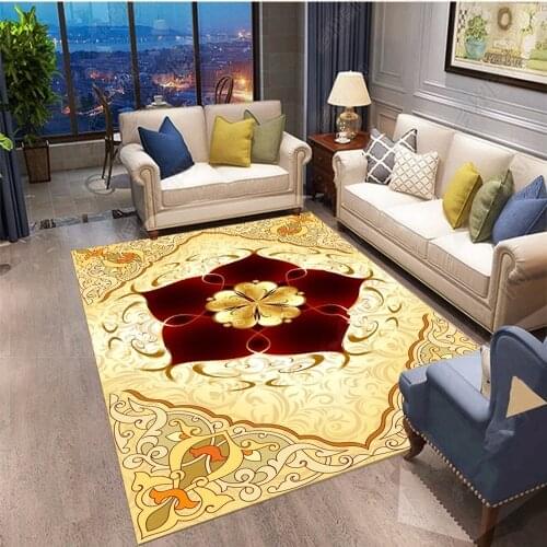 Luxury European Style Carpets For Living Room Bedroom Decorative Carpet 3D Printed Kids Rugs Decor Floor Home Play Mat Room Area