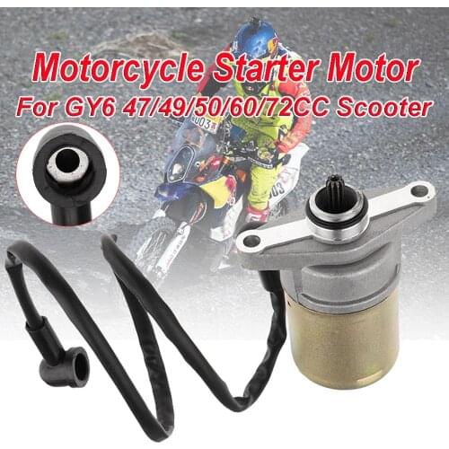Motorcycle Starter Motor Start Motor For GY6 47/49/50/60/72CC Scooter Moped ATV Quad 139QMB GY6 Go Cart ATV Accessories