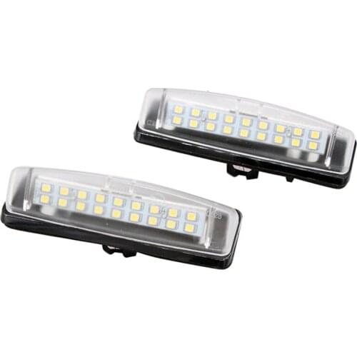 2Pcs/set 6000K White LED License Number Plate Light for Lexus Is200/Is300/Ls430/Gs300/Gs430/Gs400/Es300/Es330/Rx300/Rx350