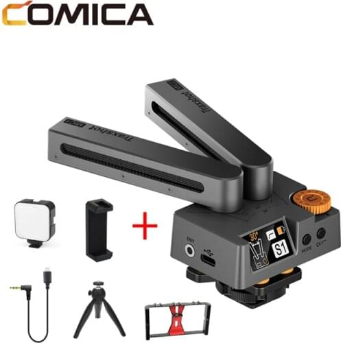 Comica Traxshot All-in-One Shotgun Mic Professional Super Cardioid Microphone for Camera Phone Transformable Video Microphone
