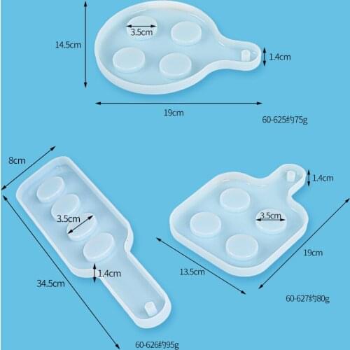 Wine Glass Serving Tray Mold Beer Paddle Serving Tray Epoxy Resin Mold for Home Decoration DIY Crafts and Handmade Present