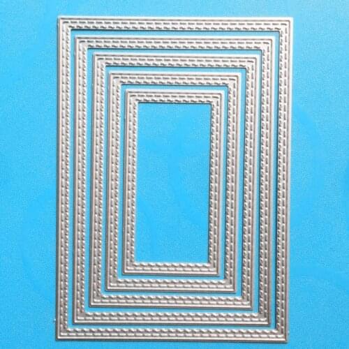 YINISE 1069 Rectangle Metal Cutting Dies For Scrapbooking Stencils DIY Album Cards Decoration Embossing Folder Die Cuts Tools