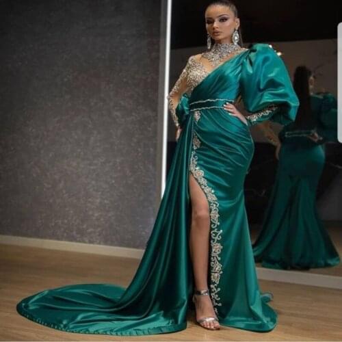 2021 banquet evening dress fishtail sprinkled sequins host performance stage dress