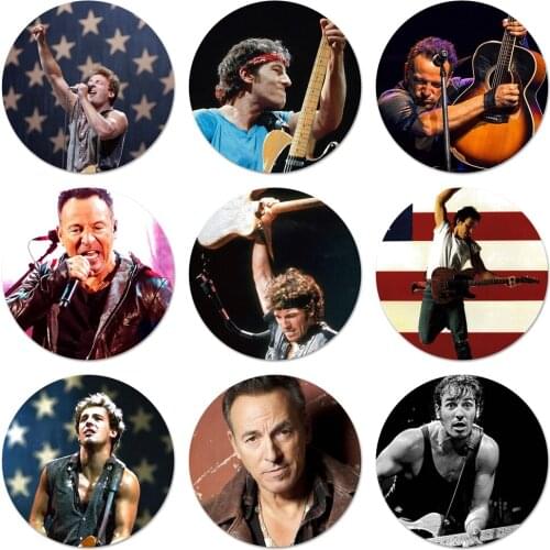 Bruce Springsteen Icons Pins Badge Decoration Brooches Metal Badges For Backpack Decoration 58mm