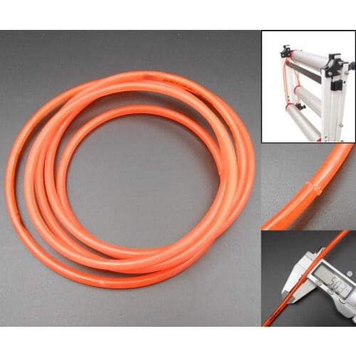2Pcs Drum Riding Cycling Training Table Transmission Roller Platform PU Belt Diameter 5MM Circumference 185cm 185CM Orange FD153