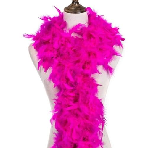 2yards High quality fluffy Rose red Turkey Feathers boa About 50gram DIY decor pheasant feathers for crafts Wedding car plumes