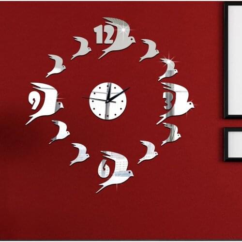 New fashion 3D big size wall clock mirror sticker DIY wall clocks home decoration wall clock meetting room
