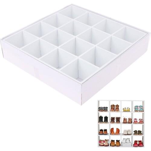 Mini Wooden Storage Rack Display Shelf, Dollhouse Furniture Accessory - 16 Cube Organizer -1/12 Scale