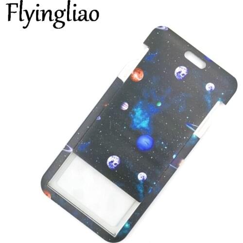 Universe Moon Space Credit Card ID Holder Bag Student Women Travel Bank Bus Business Card Cover Badge Accessories Gifts