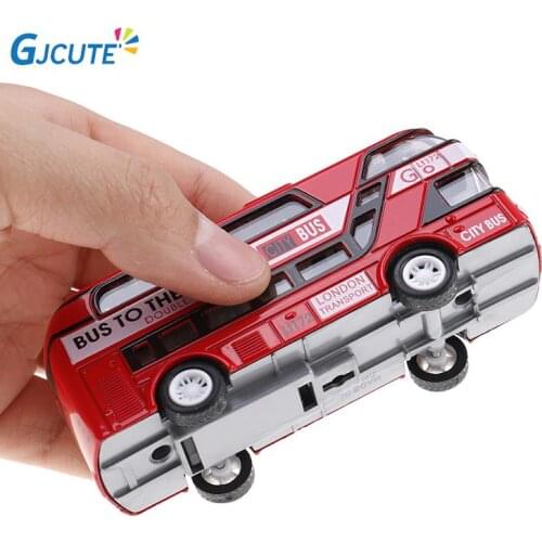 1PC 4 Colors Kid Metal Diecast Cars Toys Pull Back 1:43 Double Decker London Bus Toy Best Birthday Gift For Kids