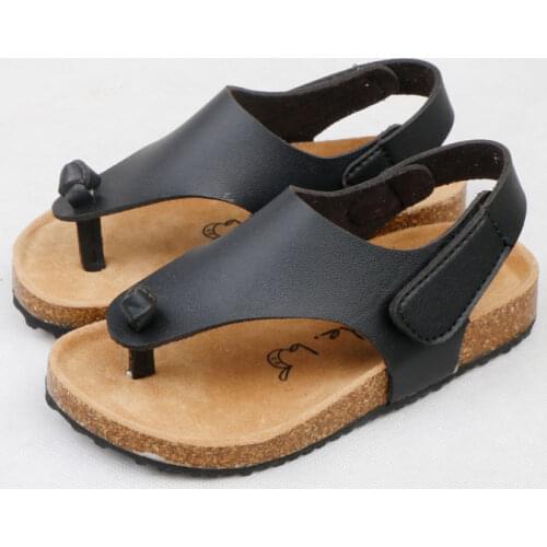 Childrens Sandals Flip Flops Boys Casual 2020 Summer Girls Shoes PU Leather Little Big Kids Slippers Outdoor School Flats With