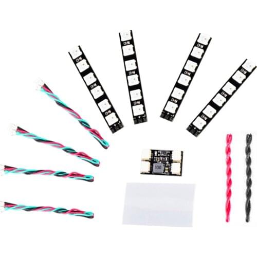 Feichao WS2812 LED Set 2-6S 4PCS 6 Lamp Beads LED Board with Control Module for RC FPV Racing Freestyle Drones Night Flying