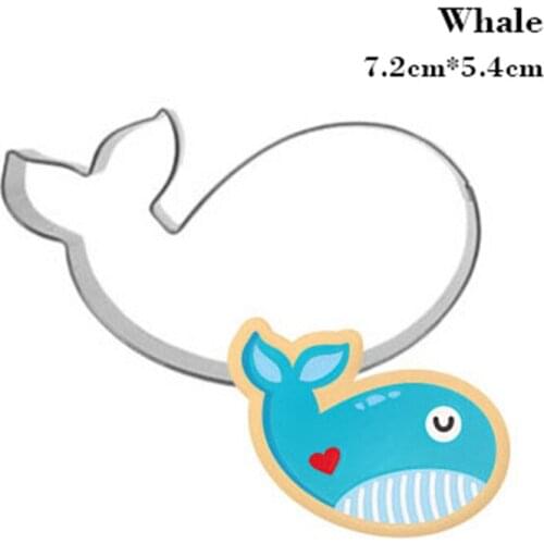 Whale Mold Kitchen Toys Cake Fondant Biscuit Press Icing Set Stamp Cookie Fondant Cutter Tools Stainless Steel Best Seller