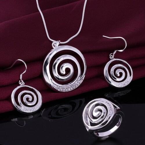 925 sterling silver jewelry set, fashion jewelry set Earring 519 Necklace 540 Ring 404-8 /ieuaqwba iqmarhta S627