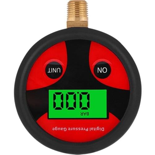 New 0-200PSI Air Pressure Gauge Dial Meter Tester Copper Rubber Digital Tire Pressure Gauge Tool for Car Truck Bike Auto