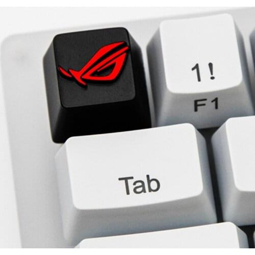 Red ROG Design Metal Keycaps For Cherry Mx Gateron Kailh Box TTC Switch Mechanical Keyboard Black Zinc Alloy Key Cap