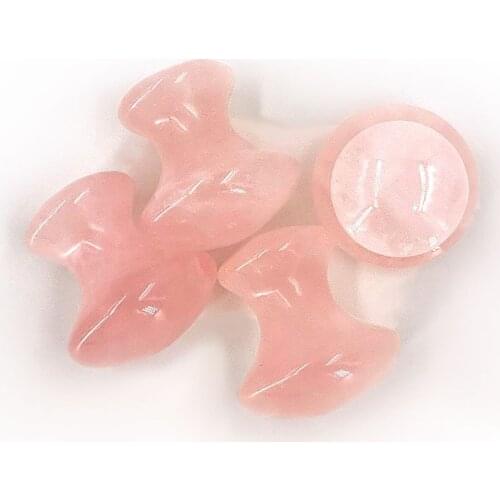 Natural Rose Quartz Jade Stone Massager Facial Roller Beauty Mushroom Shape Massage Eye Neck Care Slimming Tools Health Beauty