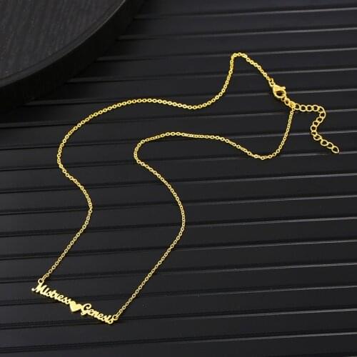 Two Names Pendant Personalized Necklace For Women Stainless Steel Chains Necklaces Custom Nameplate Necklace Couples Jewelry