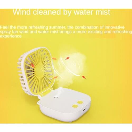 Handheld Usb Rechargeable Spray Folding Mini Fan Summer Mini Humidifier Humidificador Small Electric Fan with Water Mist Fan