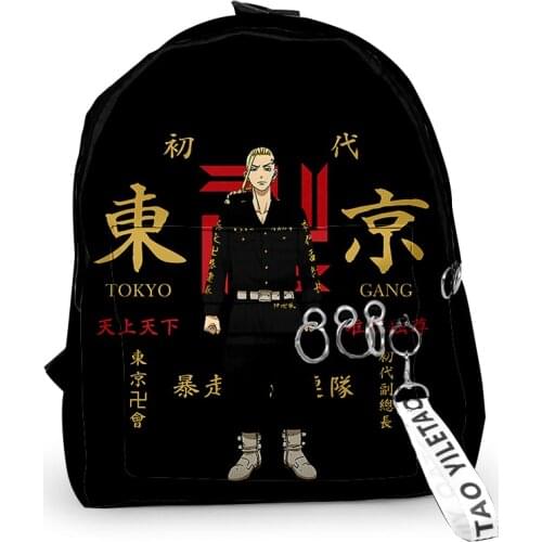 2021 3D Tokyo Revengers Mikey Hip hop Men Women Backpack Oxford hanging buckle Style Girls Child School bag Travel Backpack