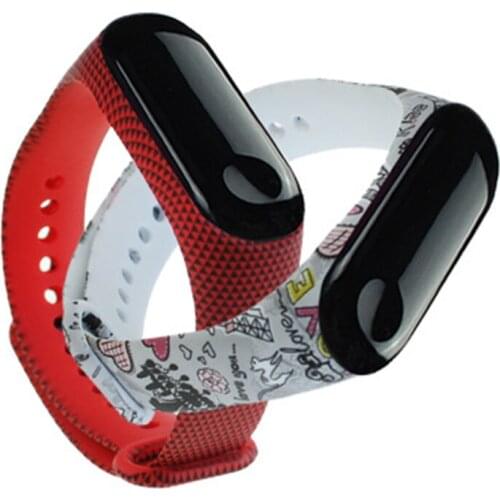 Suitable For Xiaomi Mi Band 4 3 Miband 4 3 Silicone Bracelet Wristband Accessories 36 styles Strap Replacement Color Wristband