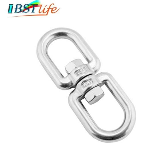 6mm Climing Accessory Stainless Steel Rotation Quick Hook Buckles for Outdoor Rock Climbing Hiking Equipment Rotating Carabiner