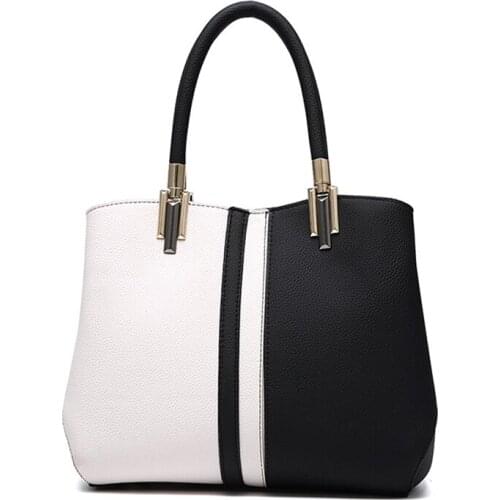 2021 Ladies Summer New Color Matching Fashion Shoulder Large Capacity Casual PU Leather Handbag