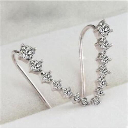 Female Crystal Long Stud Earrings Fashion Simple Earrings for Women Vintage Earrings Party Jewelry 2021 Geometric Trendy