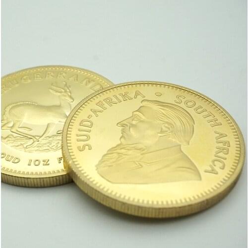 1967 South Africa Saudi Africa Krugerrand 1OZ Gold Coin Paul Kruger Token Value Collectible Coins 2pcs/lot free shipping