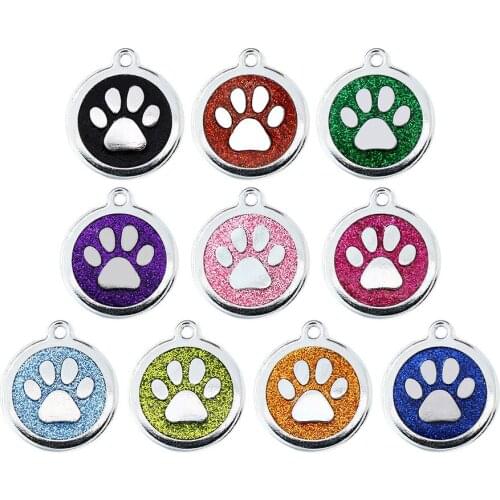 10pcs Blink Heart Cat Dog/Bear Paw Prints fit Rotating Key Chain Key Rings bag Jewelry DIY Making with Hole