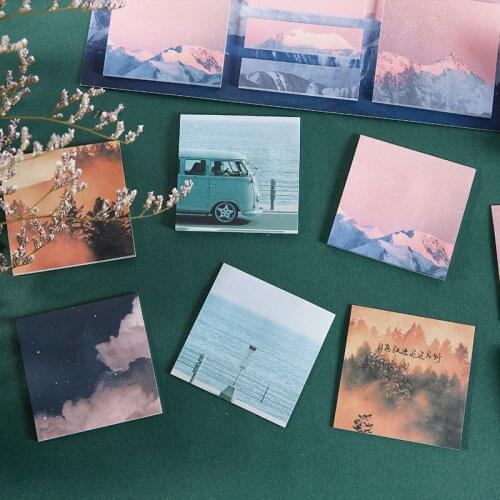 150pcs Moon Forest Cloud Scenery Sticky Notes Self-stick Pads Notepads School Office Supply Stationery