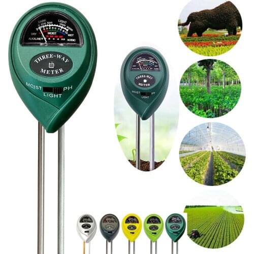 3 in 1 Soil PH Meter Moisture Light Tester Acidity Humidity Sunlight Garden Flowers Moist Detector Sensor