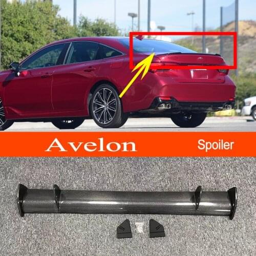 Avelon 2017-2022 Real Carbon Fiber GT-style Car-styling Sporty Rear Trunk Wing Spoiler for Toyota Avelon 2017-2022 Sedan