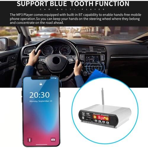 Car FM Radio Bluetooth MP3 WMA Decoder Board Car Accessory With Recording Function Support USB/SD/FM Audio Module DIY Case
