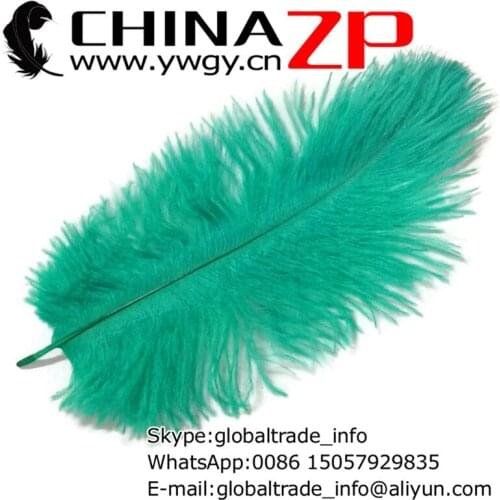 CHINAZP Factory 30-35cm(12-14") 200pcs/lot Large Aqua Green Party Decoration Ostrich Plume Feathers