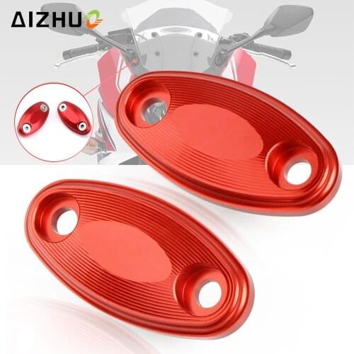 FOR HONDA CBR650F CBR650 F CBR 650F 2014-2019 2015 Motorcycle Windshield Rear View Side Mirrors Bracket Hole Cap Clamp Cover