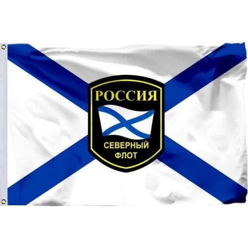 Northern Fleet of the Navy of the Russian Federation Flag 90 x 150 cm 100D Polyester Naval Navy Army Flags And Banners