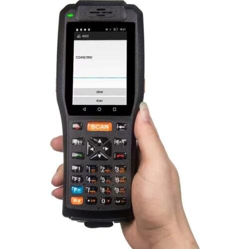 Handheld Terminal POS 58mm receipt sticker printer Wifi Bluetooth NFC android pda 1d 2d barcode scanner with printer