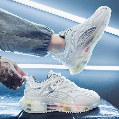 Daddy Shoes Mens Summer Breathable White Shoes Mens 2021 New Trend Student Sports Running Shoes Casual Trendy Shoes