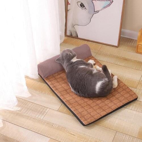 Summer Pet Dog Cat Bed Cool Soft Pet Cushion Cat Calming Kennel Washable Pet Sofa Sleeping Mat Pet Cooling Mat Cooling Blanket