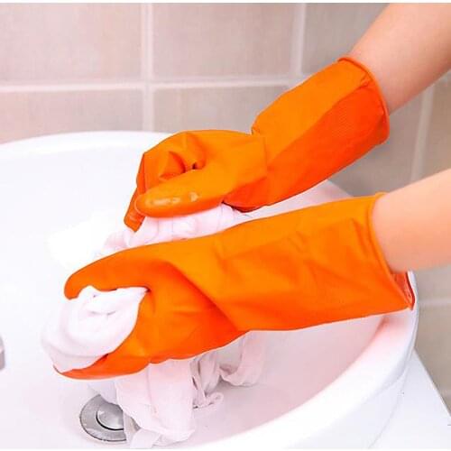 Kitchen Dishewashing Gloves House Cleaning Water-proof Rubber Washcloths Long Sleeve silicone gloves cleaning Tools