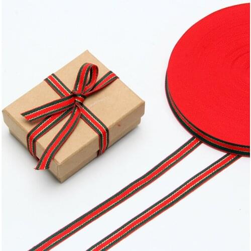 10 Yards 6/10/15MM Red Green 3 Sizes Ribbon/Grosgrain DIY Xmas Decoration For Packing Gifts Accessories Wedding Party Supplies