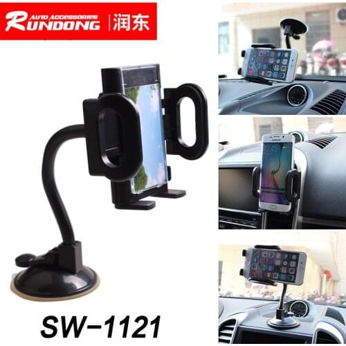 Sunway Multi-functional Mobile Phone Stent 360 Rotation PVC Transparent Large Suction Holder Stent SD-1121